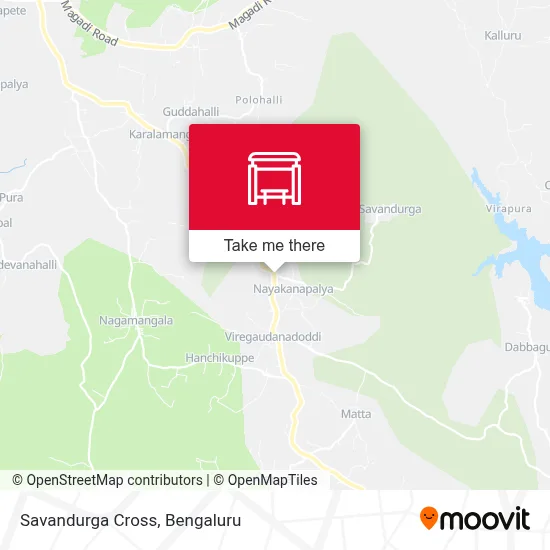 Savandurga Cross map