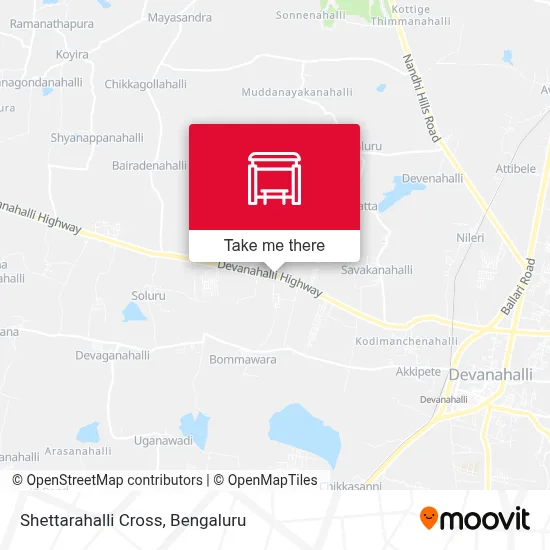 Shettarahalli Cross map