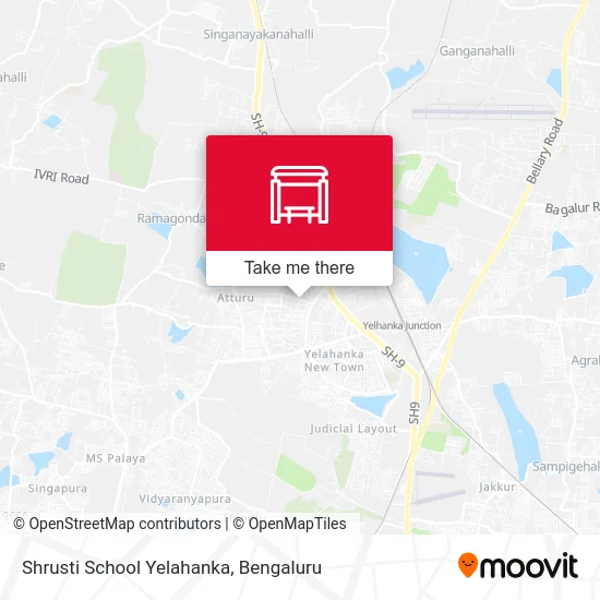 Shrusti School Yelahanka map