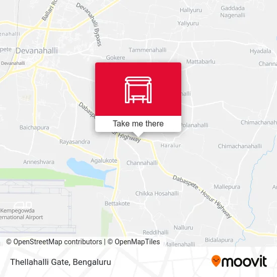 Thellahalli Gate map