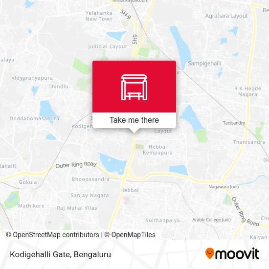 Kodigehalli Gate map