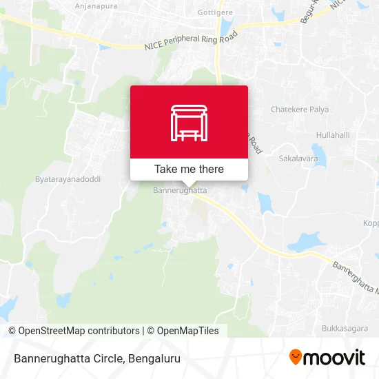 Bannerughatta Circle map