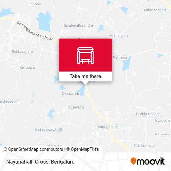 Nayanahalli Cross map