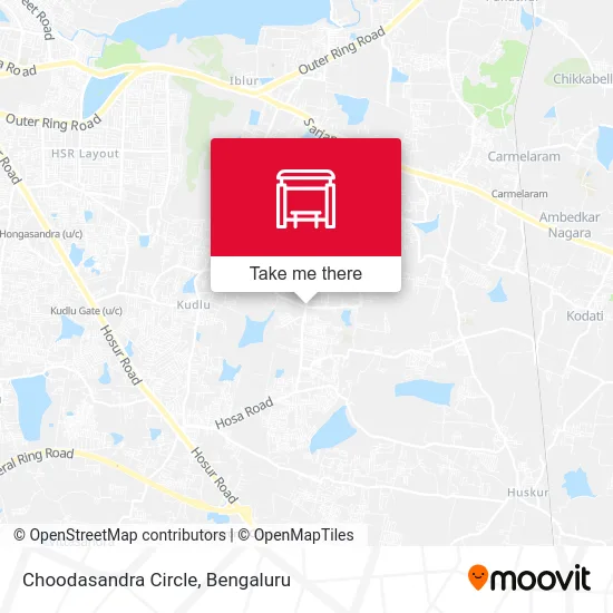 Choodasandra Circle map