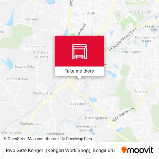 Rwb Gate Kengeri (Kengeri Work Shop) map