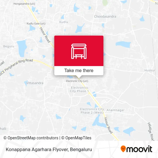 Konappana Agarhara Flyover map