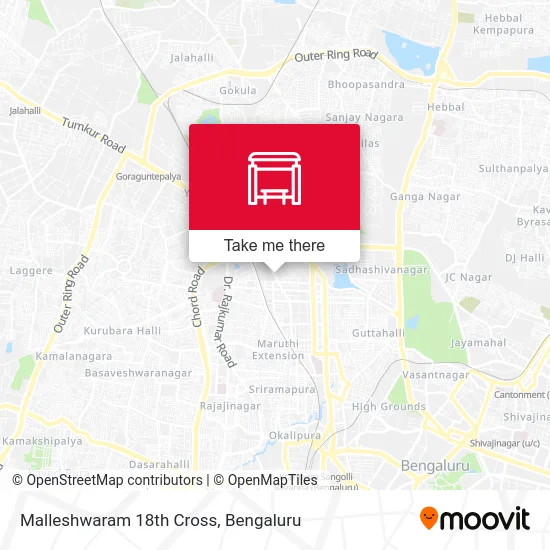Malleshwaram 18th Cross map