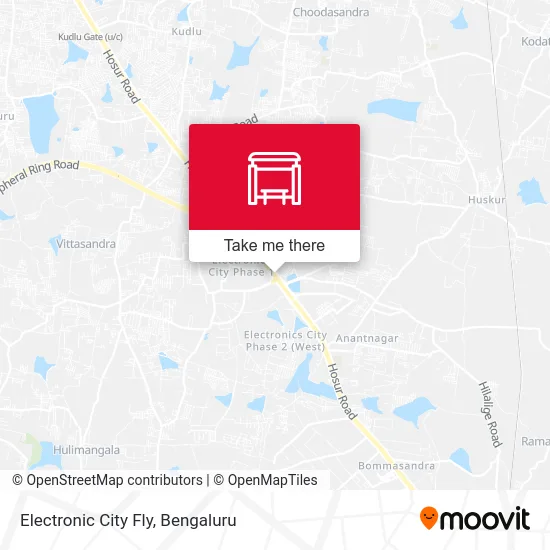 Electronic City Fly map