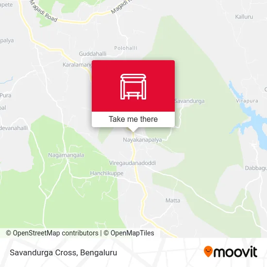 Savandurga Cross map