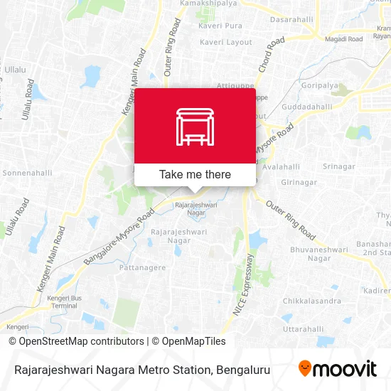 Rajarajeshwari Nagara Metro Station map