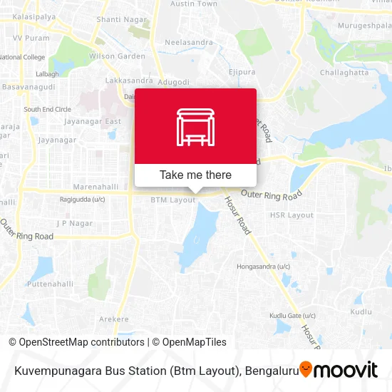 Kuvempunagara Bus Station (Btm Layout) map