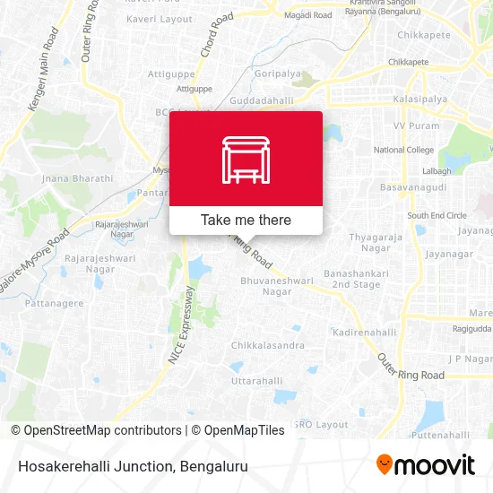 Hosakerehalli  Junction map
