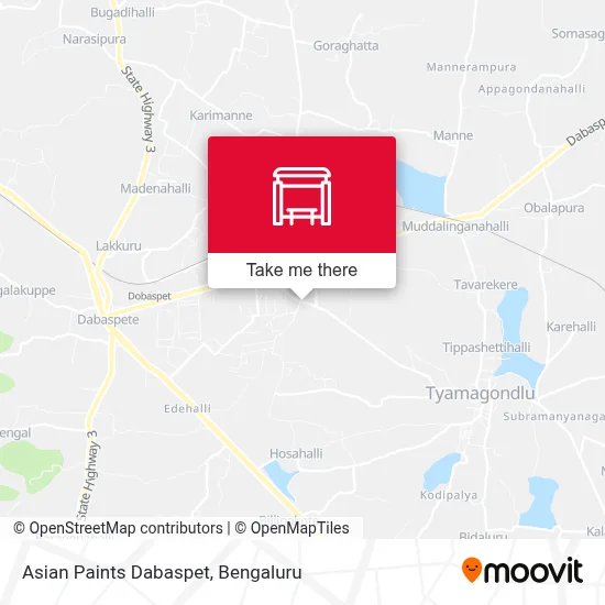 Asian Paints Dabaspet map