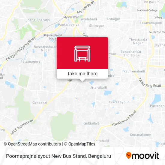 Poornaprajnalayout New Bus Stand map