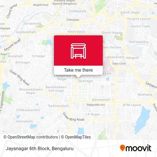 Jayanagar 6th Block map