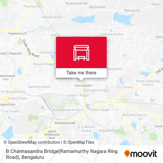B Channasandra Bridge(Ramamurthy Nagara Ring Road) map