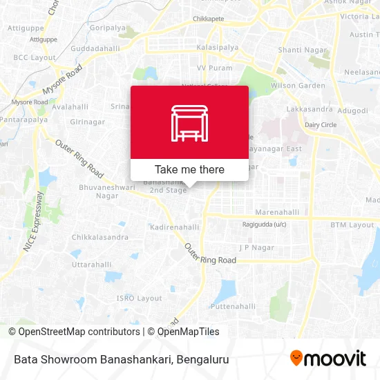 Bata Show Room Banashankari map