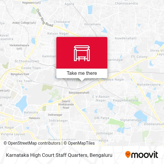Karnataka High Court Staff Quarters map