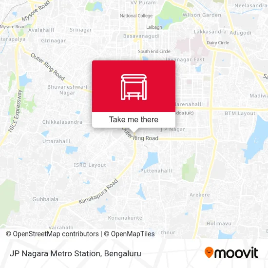 Jp Nagara Metro Station map