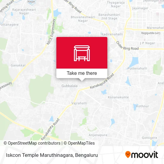 Iskcon Temple Maruthinagara map