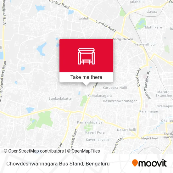 Chowdeshwarinagara Bus Stand map