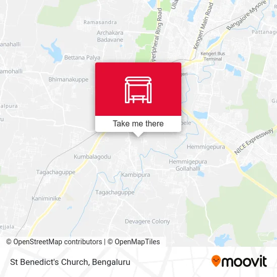 St Benedict's Church map