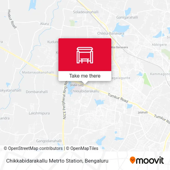 Chikkabidarakallu Metrto Station map