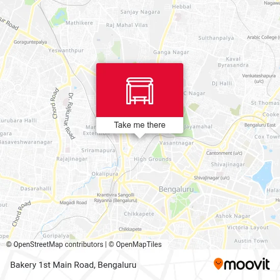 Bakery 1st Main Road map