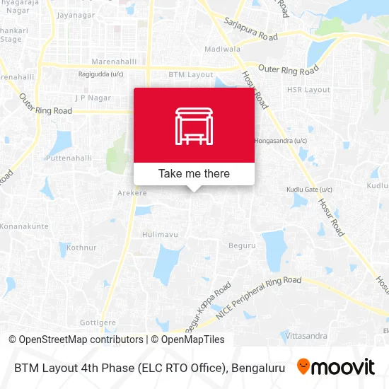 Btm Layout 4 Phase (Elc Rto Office) map