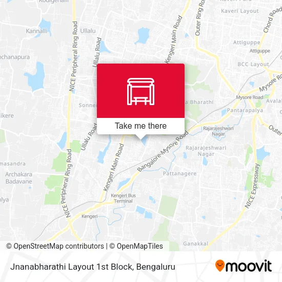 Jnanabharathi Layout 1st Block map