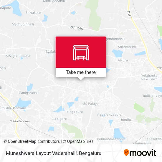 Muneshwara Layout Vaderahalli map