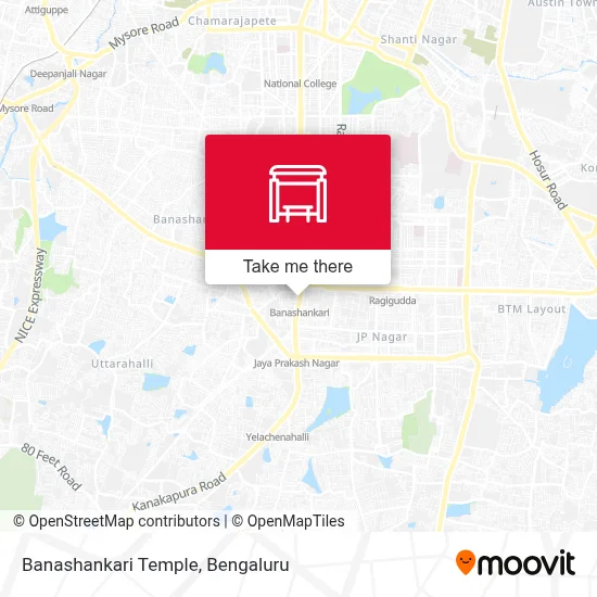 Banashankari Temple map