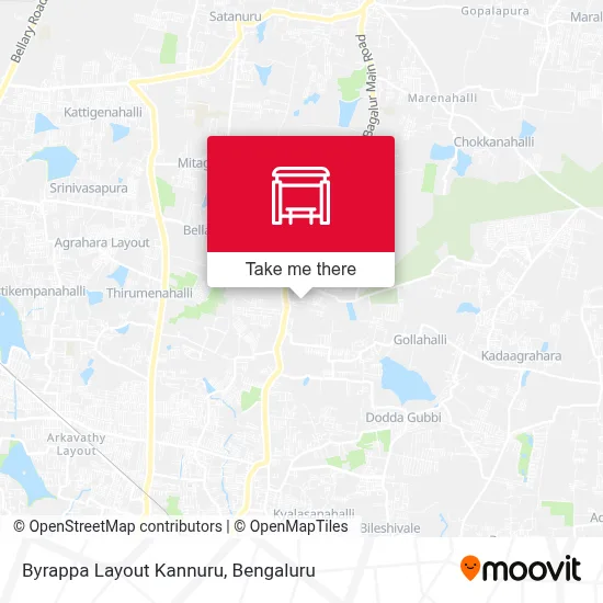 Byrappa Layout Kannuru map