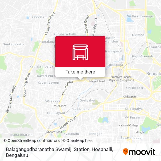 Sri Balagangadharanatha Swamiji Stn Hosahalli map