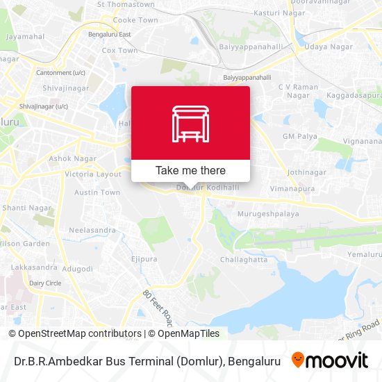Dr.B.R.Ambedkar Bus Terminal (Domlur) map