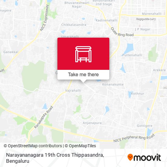 Narayananagara 19th Cross Thippasandra map