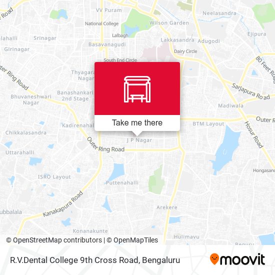 R.V.Dental College 9th Cross Road map