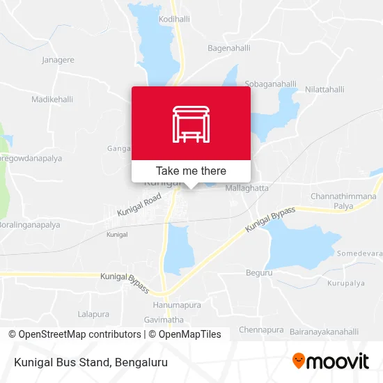 Kunigal Bus Stand map