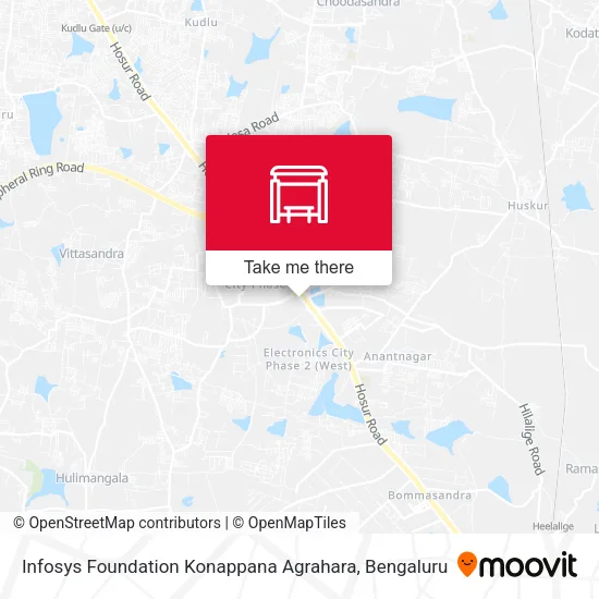 Infosys Foundation Konappana Agrahara map