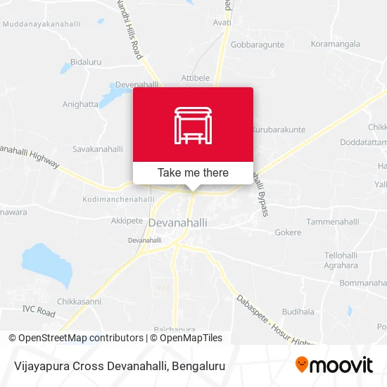 Vijayapura Cross Devanahalli map