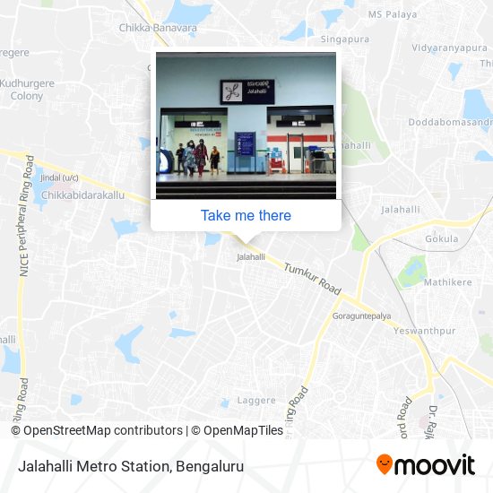 Jalahalli Metro Station map
