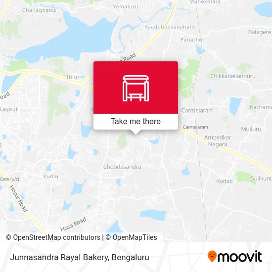 Junnasandra Rayal Bakery map