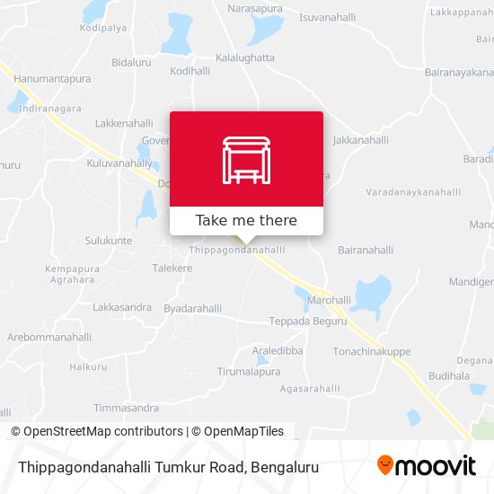Thippagondanahalli Tumkur Road map