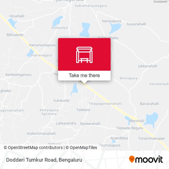 Dodderi Tumkur Road map