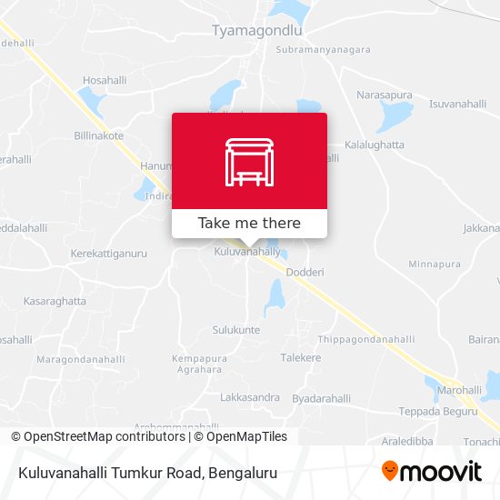 Kuluvanahalli Tumkur Road map