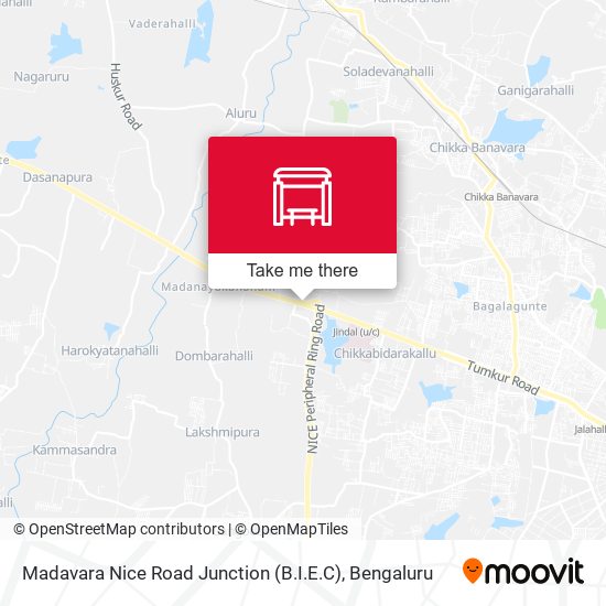 Madavara Nice Road Junction (B.I.E.C) map