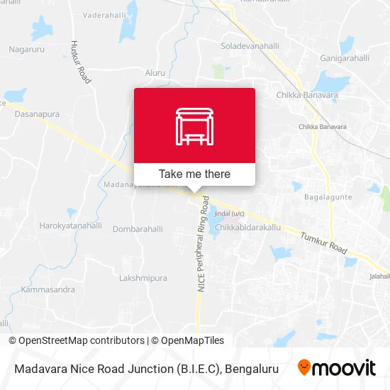 Madavara Nice Road Junction (B.I.E.C) map