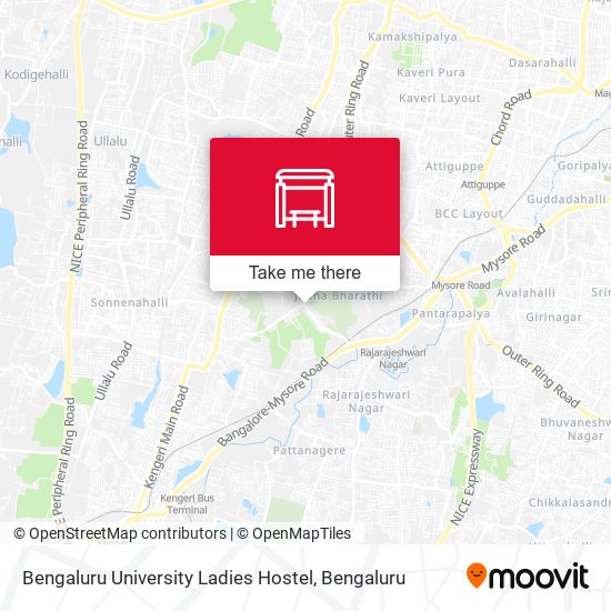 Bengaluru University Ladies Hostel map