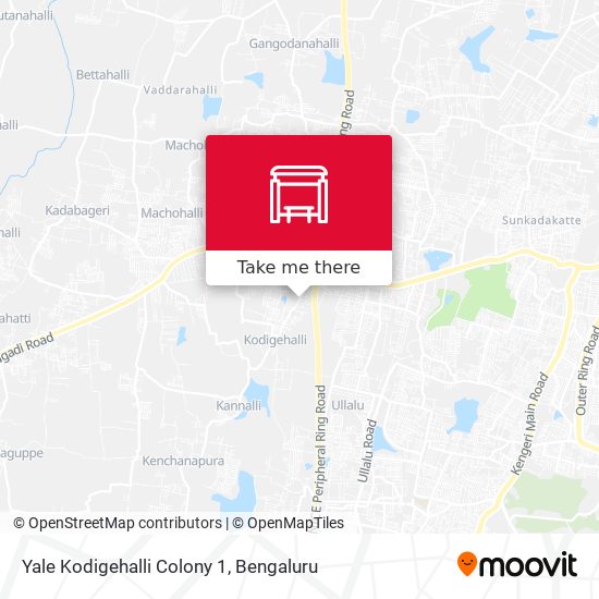 Yale Kodigehalli Colony 1 map