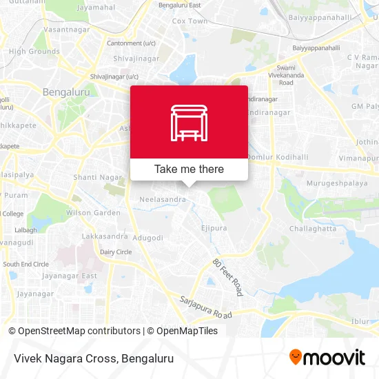 Vivek Nagara Cross map